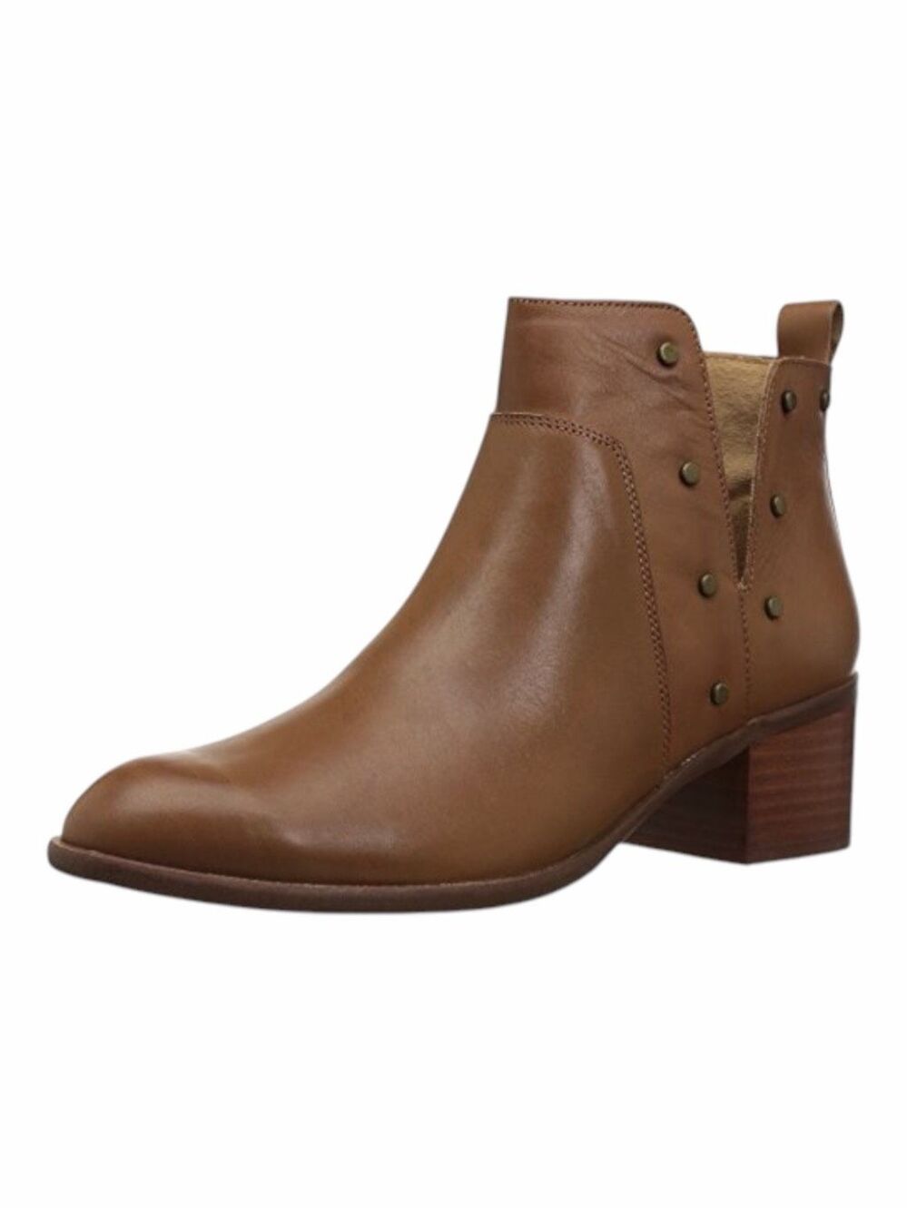 FRANCO SARTO Richland Studded Leather Ankle Boots Whiskey Brown 10M